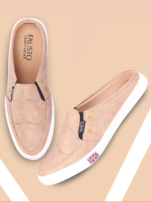 Men's casual shoes with a soft insole for cushioning Men Beige Casual Slip-On Shoes Men's casual shoes with a soft insole for cushioning Men Beige Casual Slip-On Shoes