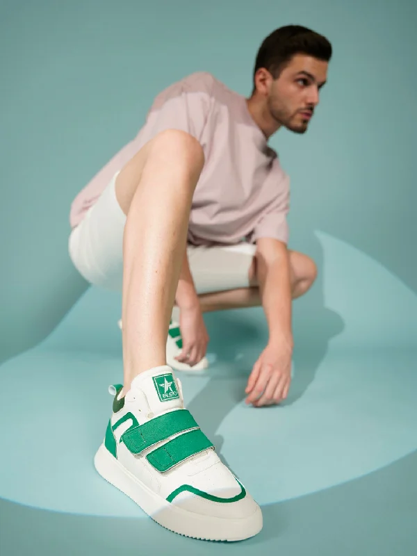 Men's casual shoes with a sporty look and feel Men Green Colorblocked High Top Velcro Adjustable Classic Sneakers|Memory Cushion Insole|Street Fashion Hi-Top Sneakers Men's casual shoes with a sporty look and feel Men Green Colorblocked High Top Velcro Adjustable Classic Sneakers|Memory Cushion Insole|Street Fashion Hi-Top Sneakers