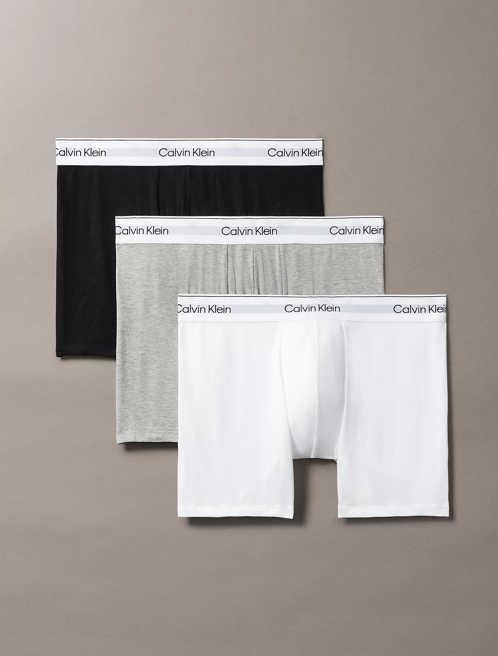 Leather men's slippers with a mule style Calvin Klein MODERN COTTON STRETCH Mens 3 Pack Boxer Briefs Multicoloured