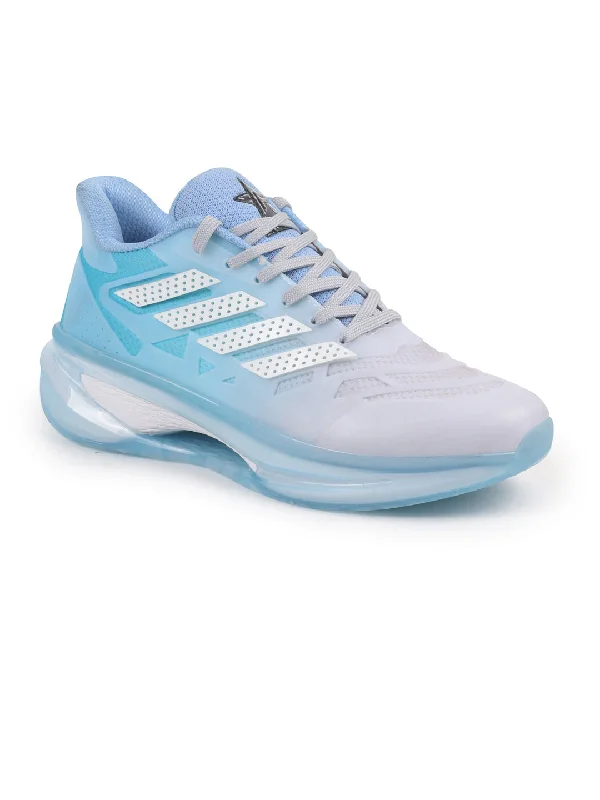 Men's casual shoes with a low - profile design FAUSTO Men Sky Blue Breathable Sport Shoes|Memory Cushion And Anti-Skid Bounce Back Phylon Sole|Athleisure Running Shoes|Lace Up Walking Shoes|Gym Shoes Men's casual shoes with a low - profile design FAUSTO Men Sky Blue Breathable Sport Shoes|Memory Cushion And Anti-Skid Bounce Back Phylon Sole|Athleisure Running Shoes|Lace Up Walking Shoes|Gym Shoes