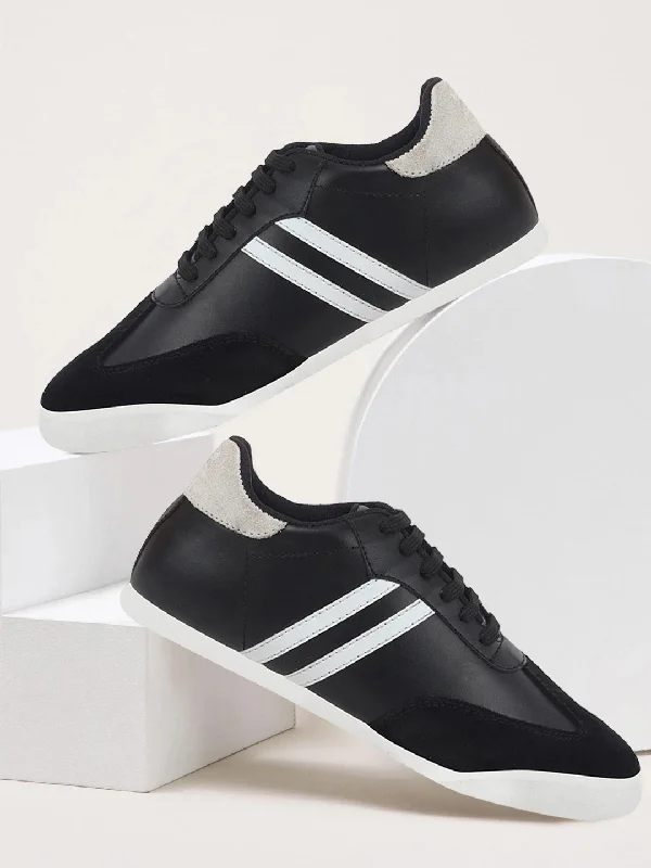 Men's casual sneakers with a mesh upper Men Black Lace Up Trendy Stylish Outdoor Fashion Sneakers Men's casual sneakers with a mesh upper Men Black Lace Up Trendy Stylish Outdoor Fashion Sneakers