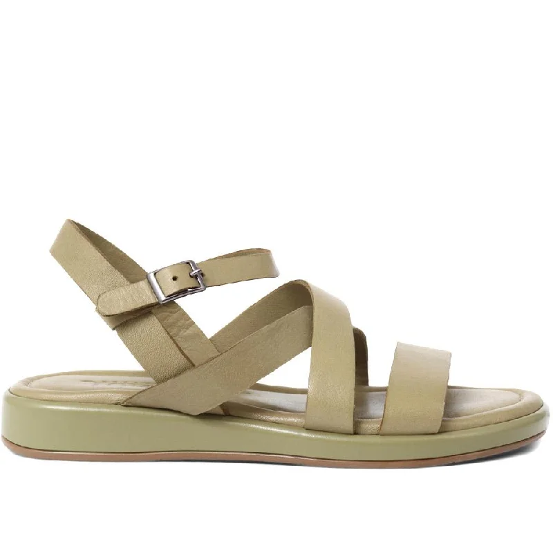 Men's casual shoes with a thick sole for added height Maci Leather Strappy Sandals - MACI / 323 972 Men's casual shoes with a thick sole for added height Maci Leather Strappy Sandals - MACI / 323 972