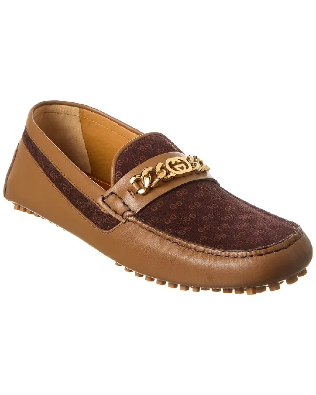 Men's loafers with a perforated leather upper for ventilation Men's loafers with a perforated leather upper for ventilation Gucci GG Suede & Leather Loafer Men's loafers with a perforated leather upper for ventilation Men's loafers with a perforated leather upper for ventilation Gucci GG Suede & Leather Loafer