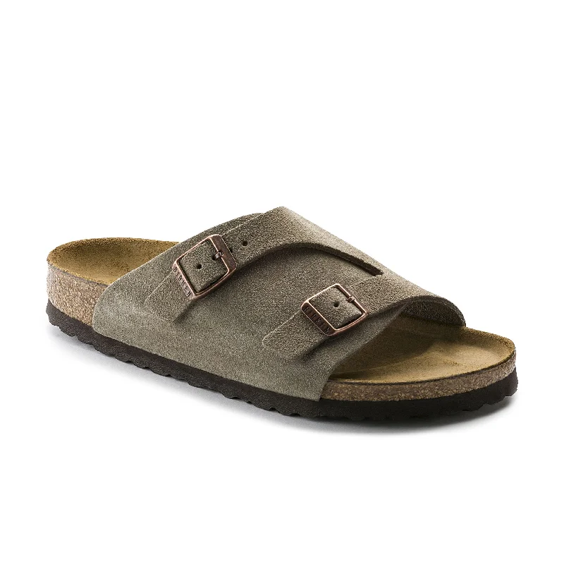 Men's sandals with a padded heel Men's sandals with a padded heel Zurich Taupe Suede Leather Men's sandals with a padded heel Men's sandals with a padded heel Zurich Taupe Suede Leather