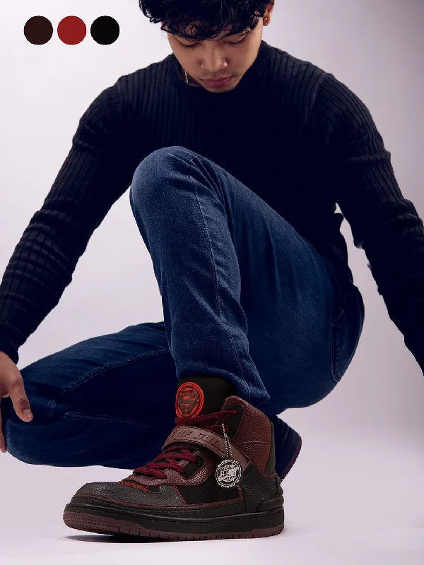 Men's casual shoes with a metallic trim Superman with Bacca Bucci: Step Into the Legend Men's casual shoes with a metallic trim Superman with Bacca Bucci: Step Into the Legend