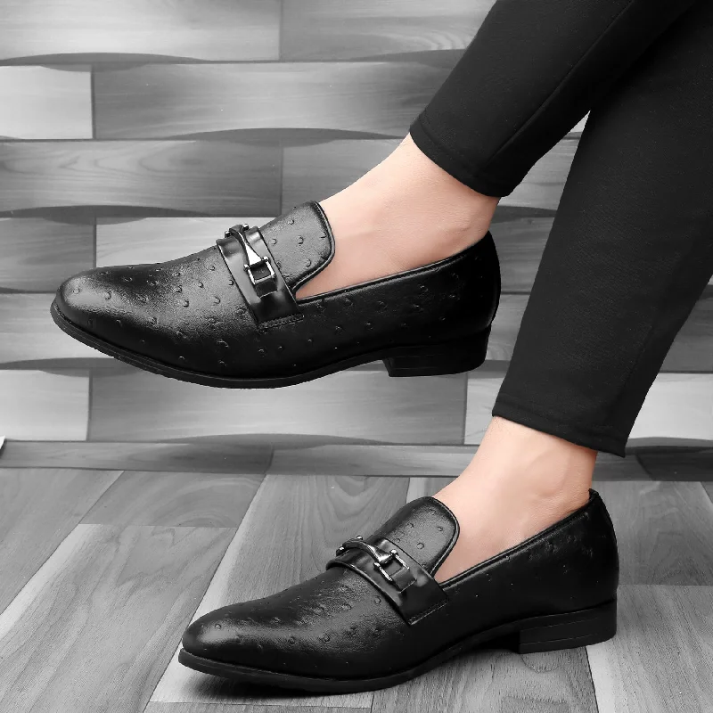 Men's casual shoes with a padded heel for comfort Bacca Bucci OSTRICH Party Textured Loafers | Wedding Dress Formal Slip-on Shoes Men's casual shoes with a padded heel for comfort Bacca Bucci OSTRICH Party Textured Loafers | Wedding Dress Formal Slip-on Shoes