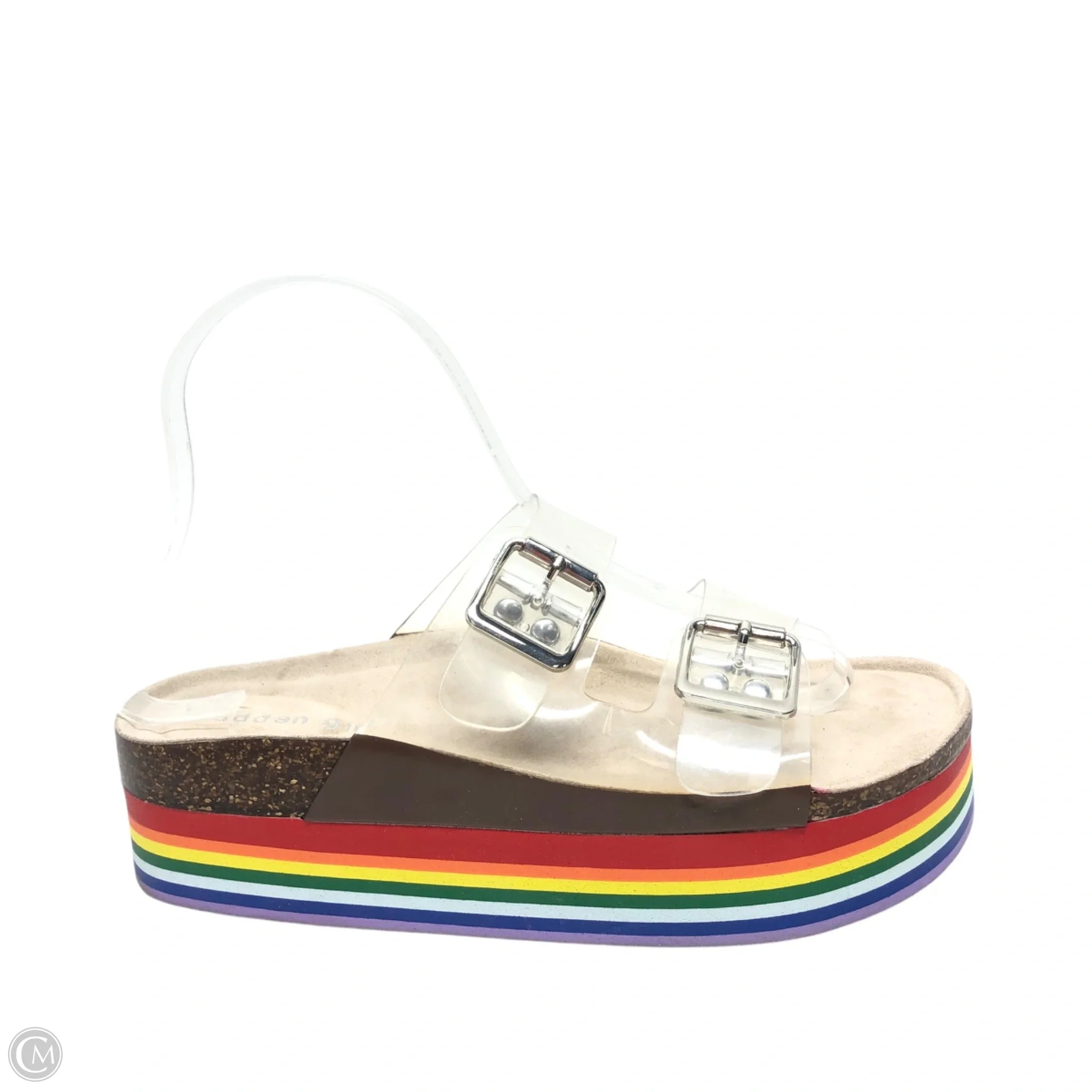 Men's sandals with a wide strap for support Men's sandals with a wide strap for support Sandals Heels Platform By Madden Girl In Multi-colored, Size: 7 Men's sandals with a wide strap for support Men's sandals with a wide strap for support Sandals Heels Platform By Madden Girl In Multi-colored, Size: 7