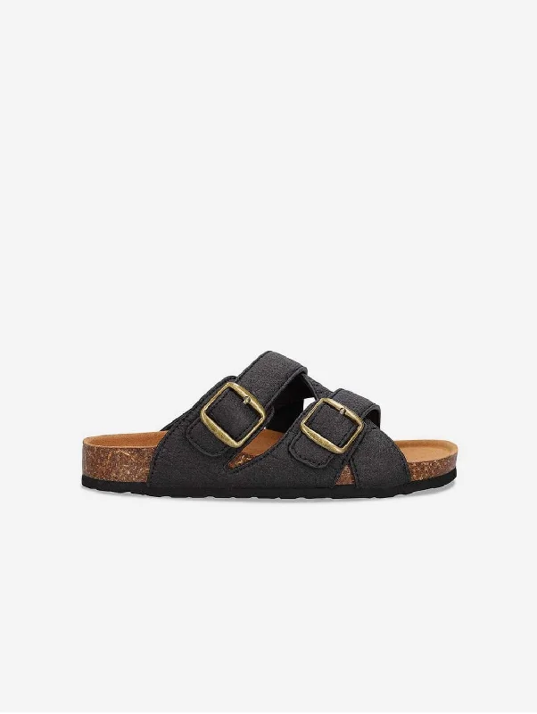 Men's sandals with a decorative buckle or charm Men's sandals with a decorative buckle or charm Samet Unisex Piñatex Vegan Leather Sandals | Black Men's sandals with a decorative buckle or charm Men's sandals with a decorative buckle or charm Samet Unisex Piñatex Vegan Leather Sandals | Black