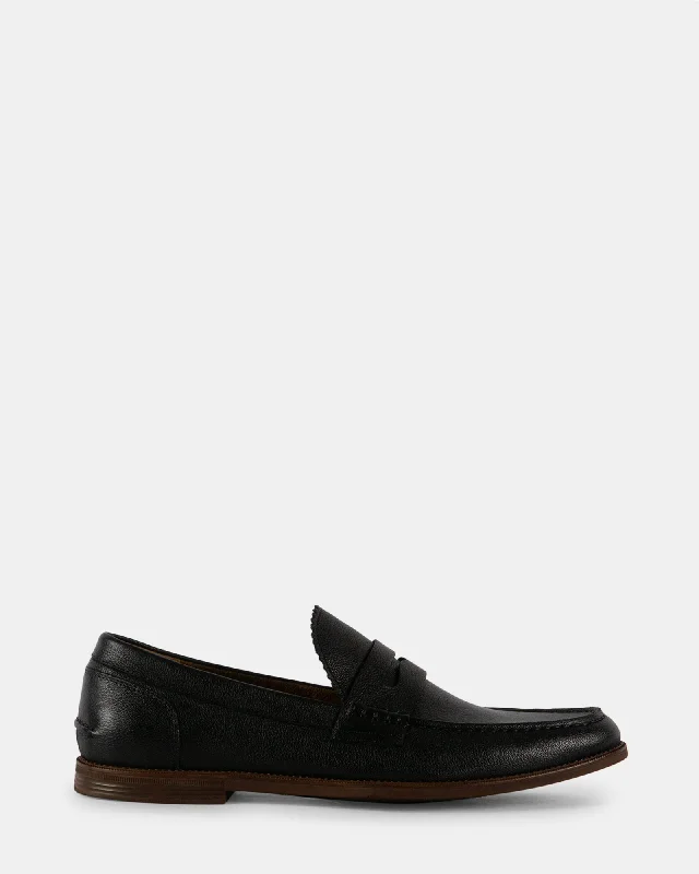Men's loafers with a smooth leather finish Men's loafers with a smooth leather finish RAMSEE-L BLACK LEATHER Men's loafers with a smooth leather finish Men's loafers with a smooth leather finish RAMSEE-L BLACK LEATHER