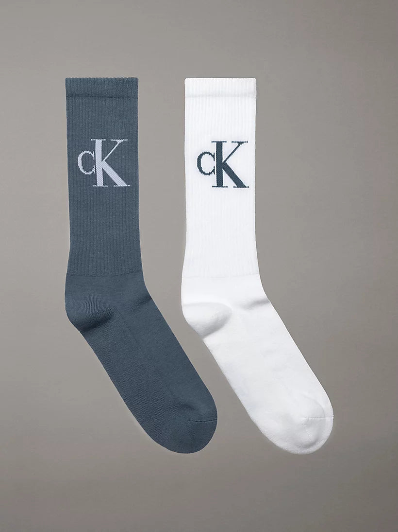 Men's slippers with a memory foam insole Calvin Klein 2 Pack Monogram Mens Socks China Blue