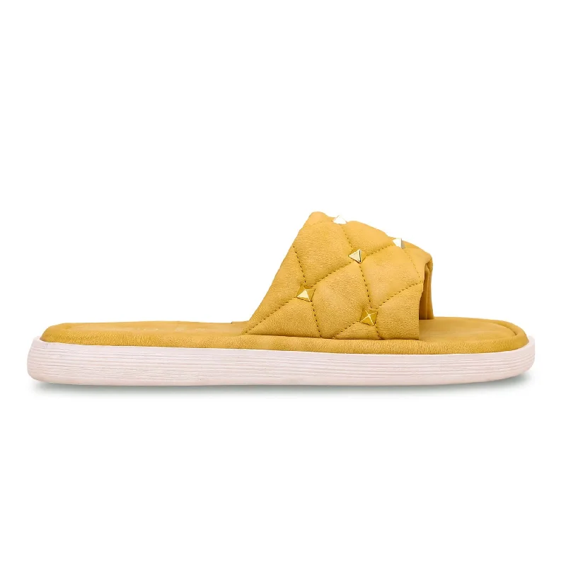 Men's slippers with a padded footbed for all - day comfort Yellow Formal Slipper FR8109