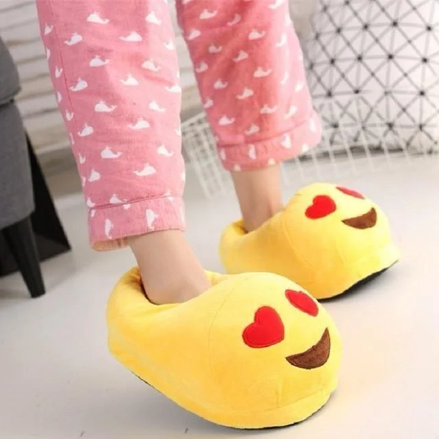 Men's slippers with a memory foam insole Emoji heart shoes