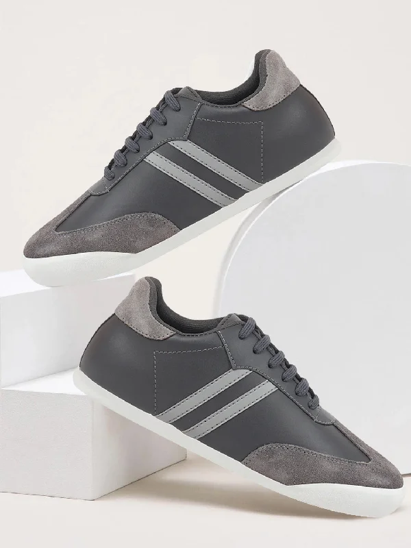 Men's casual sneakers with a mesh upper Men Grey Lace Up Trendy Stylish Outdoor Fashion Sneakers Men's casual sneakers with a mesh upper Men Grey Lace Up Trendy Stylish Outdoor Fashion Sneakers