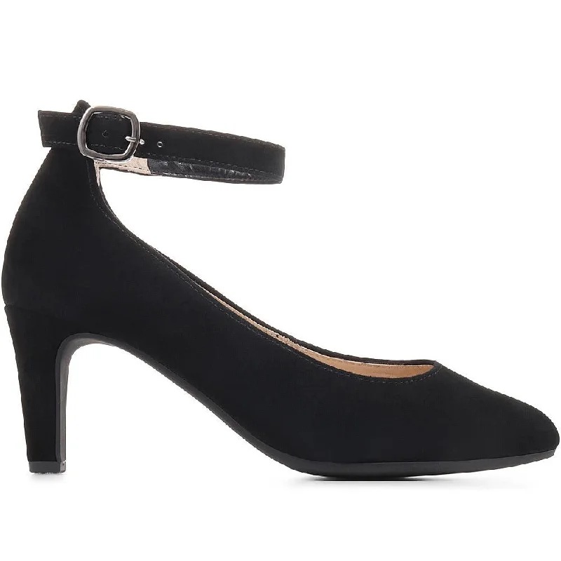 Men's casual shoes with a geometric pattern Buckle Heeled Court Shoes - GAB36502 / 322 694 Men's casual shoes with a geometric pattern Buckle Heeled Court Shoes - GAB36502 / 322 694