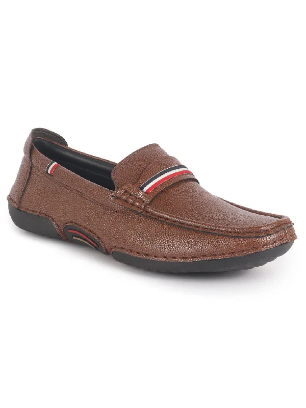 Men's casual shoes with a soft insole for cushioning Men Tan Stitched Stripe Design Classic Slip-Ons Loafer with Flexible Slip Resistant Sole|Slip On Shoes|Casual Shoes Men's casual shoes with a soft insole for cushioning Men Tan Stitched Stripe Design Classic Slip-Ons Loafer with Flexible Slip Resistant Sole|Slip On Shoes|Casual Shoes