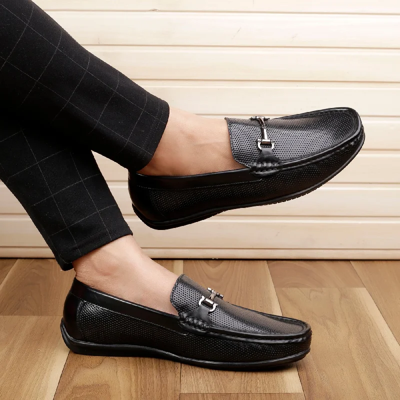 Men's casual shoes with a geometric pattern Bacca Bucci PARIS Loafers Moccasins Shoes for Men with Elegant Buckle Men's casual shoes with a geometric pattern Bacca Bucci PARIS Loafers Moccasins Shoes for Men with Elegant Buckle