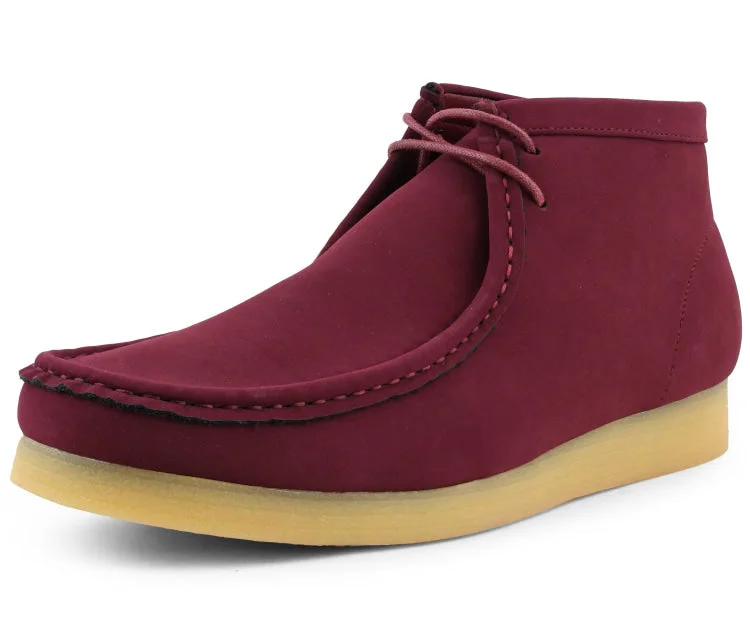 Men's casual shoes with a geometric pattern Jason2 Burgundy