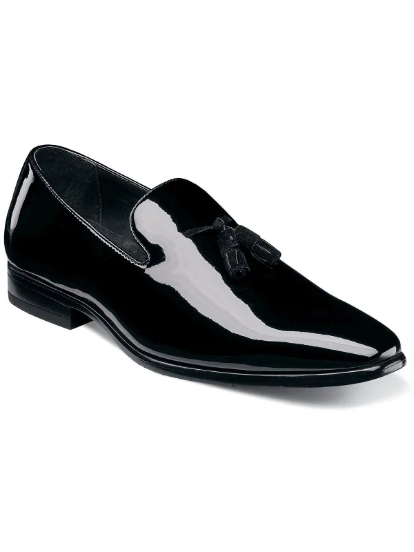 Men's formal shoes with a contrast stitching detail Men's formal shoes with a contrast stitching detail Phoenix Mens Patent Leather Slip-On Loafers