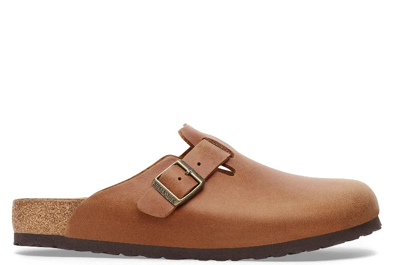 Men's casual sneakers with a mesh upper BIRKENSTOCK - BOSTON - REGULAR - OILED LEATHER