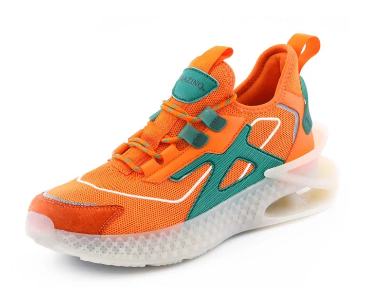 Men's casual sneakers with a mesh upper Plasma Orange