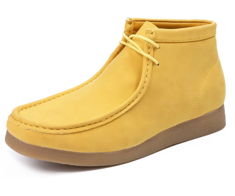 Men's casual shoes with a geometric pattern Jason2 Mustard