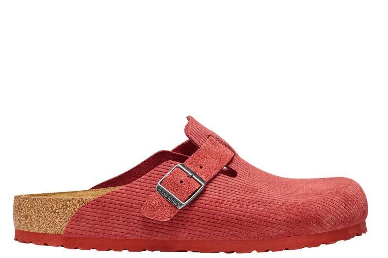 Men's casual shoes with a low - profile design BIRKENSTOCK - BOSTON - NARROW - CORDUROY EMBOSSED SUEDE LEATHER Men's casual shoes with a low - profile design BIRKENSTOCK - BOSTON - NARROW - CORDUROY EMBOSSED SUEDE LEATHER