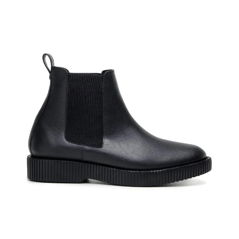 Men's formal shoes with a leather sole and heel Men's formal shoes with a leather sole and heel 'Rafael' men's creeper sole chelsea boot in vegan leather by Zette Shoes - black Men's formal shoes with a leather sole and heel Men's formal shoes with a leather sole and heel 'Rafael' men's creeper sole chelsea boot in vegan leather by Zette Shoes - black