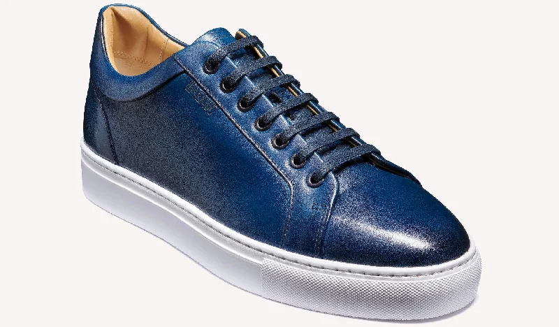 Men's casual shoes with a low - profile designBarker Sam Sneaker - Navy Hand Painted Men's casual shoes with a low - profile designBarker Sam Sneaker - Navy Hand Painted