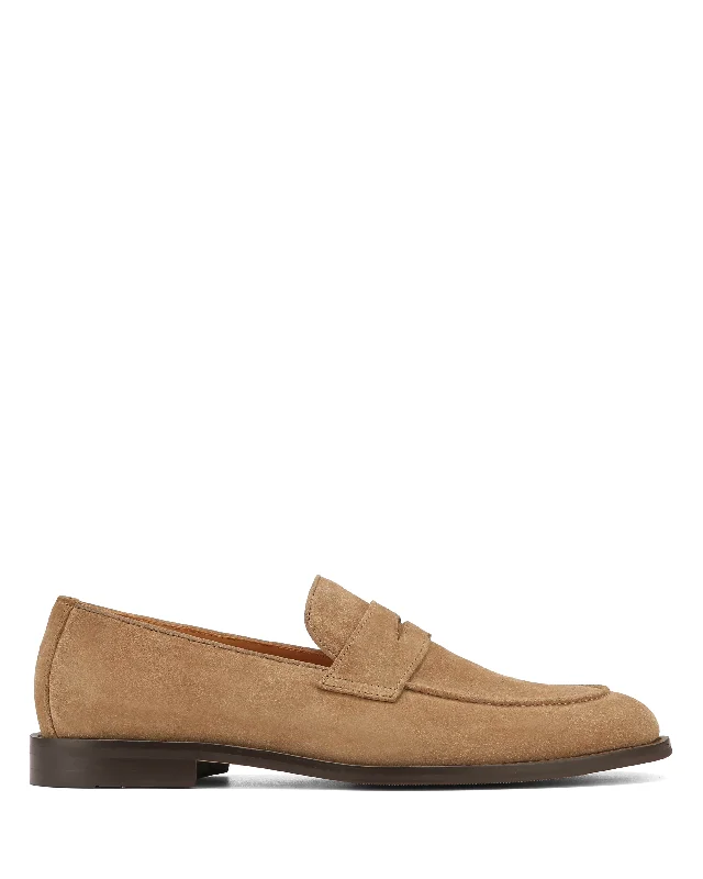 Men's loafers with a removable insole for cleaningBen Taupe Velour