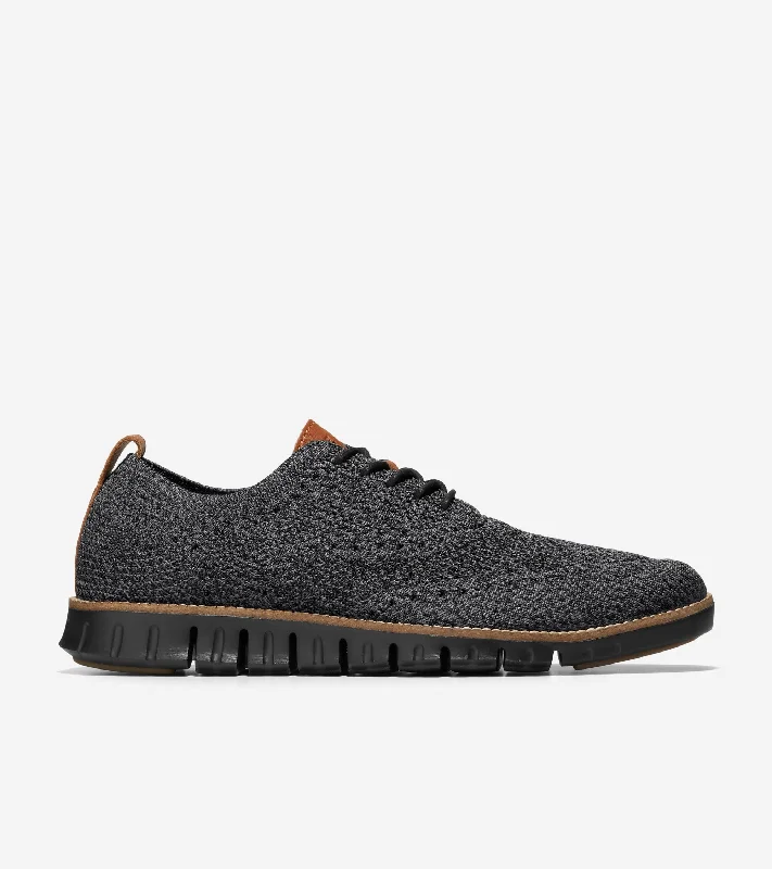 Men's Oxford shoes with a smooth leather upper and a leather soleMen's ZERØGRAND Wingtip Oxfords Men's Oxford shoes with a smooth leather upper and a leather soleMen's ZERØGRAND Wingtip Oxfords
