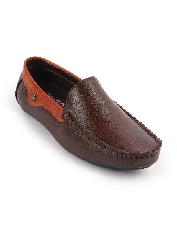 Canvas slip - on men's casual shoes for convenienceMen Brown Casual Slip-On Loafers Canvas slip - on men's casual shoes for convenienceMen Brown Casual Slip-On Loafers