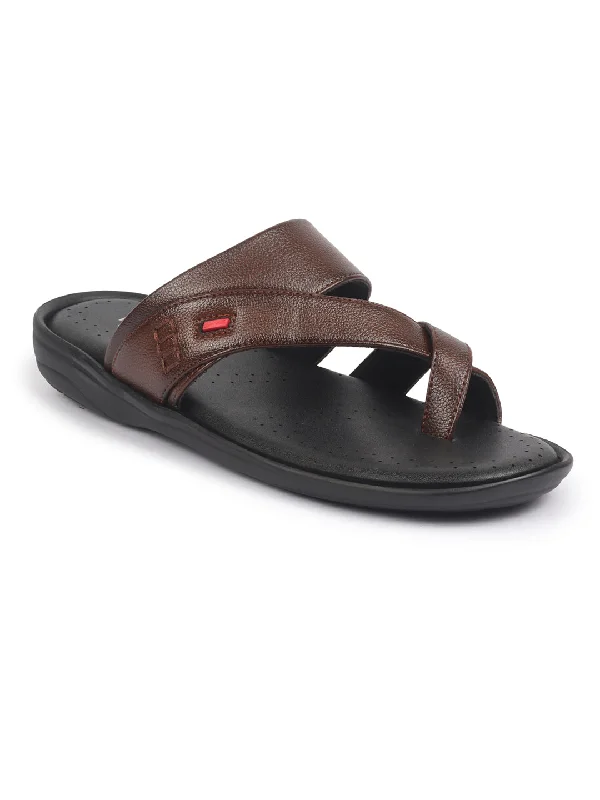Men's slippers with a soft, flexible soleFAUSTO Men Tan Toe Ring Flat Dress Slipper With Memory Cushioned|Multi Strap Slipper For Evening|Slippers For Kurta Men's slippers with a soft, flexible soleFAUSTO Men Tan Toe Ring Flat Dress Slipper With Memory Cushioned|Multi Strap Slipper For Evening|Slippers For Kurta