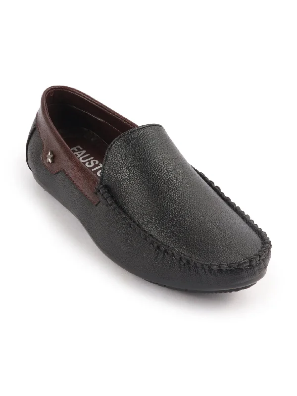 Men's casual shoes with a stretchy side panelMen Black Loafers and Mocassins Casual Shoes Men's casual shoes with a stretchy side panelMen Black Loafers and Mocassins Casual Shoes