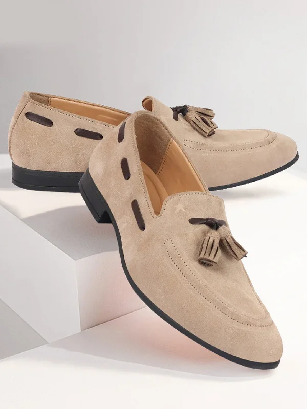 Men's casual shoes with a thick sole for added heightMen Cheeku Suede Leather Casual Tassel Loafer Shoes Men's casual shoes with a thick sole for added heightMen Cheeku Suede Leather Casual Tassel Loafer Shoes