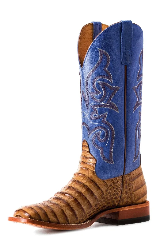Men's cowboy boots with a snake - skin textureHorse Power by Anderson Bean Mens Blue Sinsation Leather Cowboy Boots Men's cowboy boots with a snake - skin textureHorse Power by Anderson Bean Mens Blue Sinsation Leather Cowboy Boots