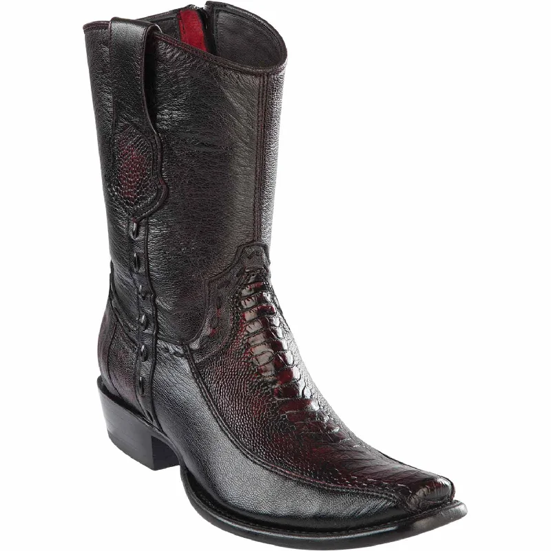 Combat - style men's ankle boots for a tough lookMen's Wild West Ostrich Leg with Deer Dubai Toe Short Boot 279BF0518 Combat - style men's ankle boots for a tough lookMen's Wild West Ostrich Leg with Deer Dubai Toe Short Boot 279BF0518