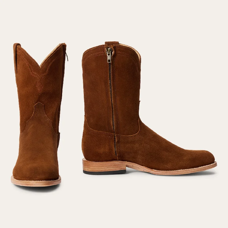 Men's western boots with a high - quality leather upper and a suede liningRancher Zip Roper Men's western boots with a high - quality leather upper and a suede liningRancher Zip Roper