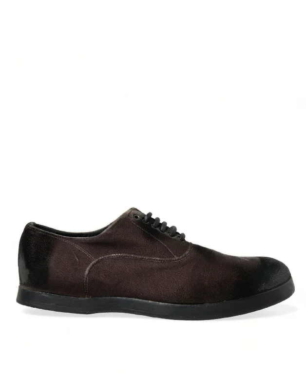 Men's formal shoes with a narrow toe boxDolce & Gabbana Elegant Velvet Oxford Lace-up Men's Shoes Men's formal shoes with a narrow toe boxDolce & Gabbana Elegant Velvet Oxford Lace-up Men's Shoes