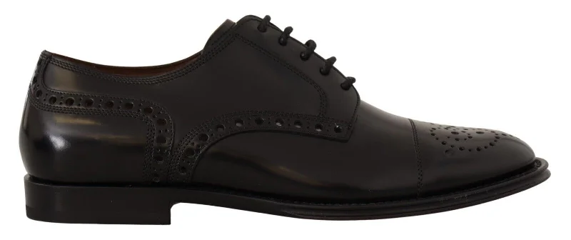 Men's formal shoes with a buckle closureDolce & Gabbana Elegant Wingtip Oxford Formal Men's Shoes