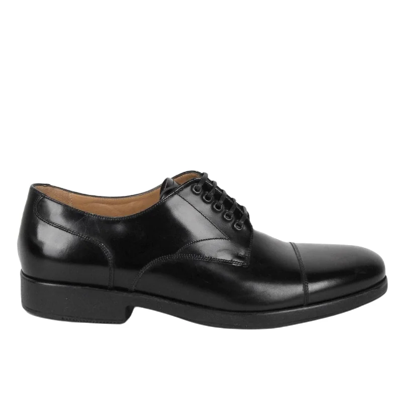 Men's formal shoes with a wingtip designFerragamo Larry Men's Lace Up Shoes Black