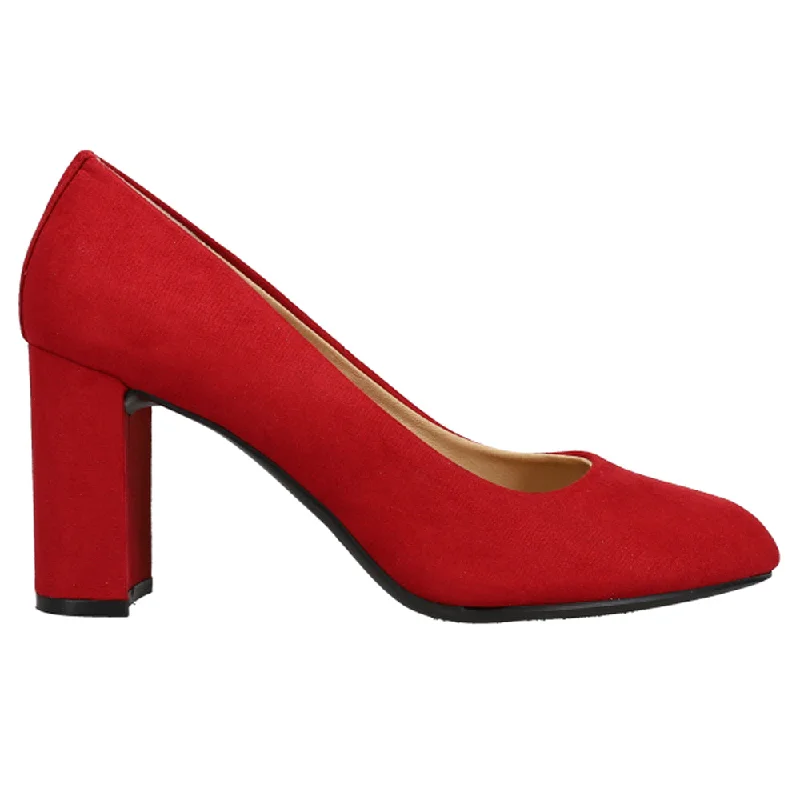 Men's leather formal Oxford shoes with a cap toeLofty Block Heel Pumps