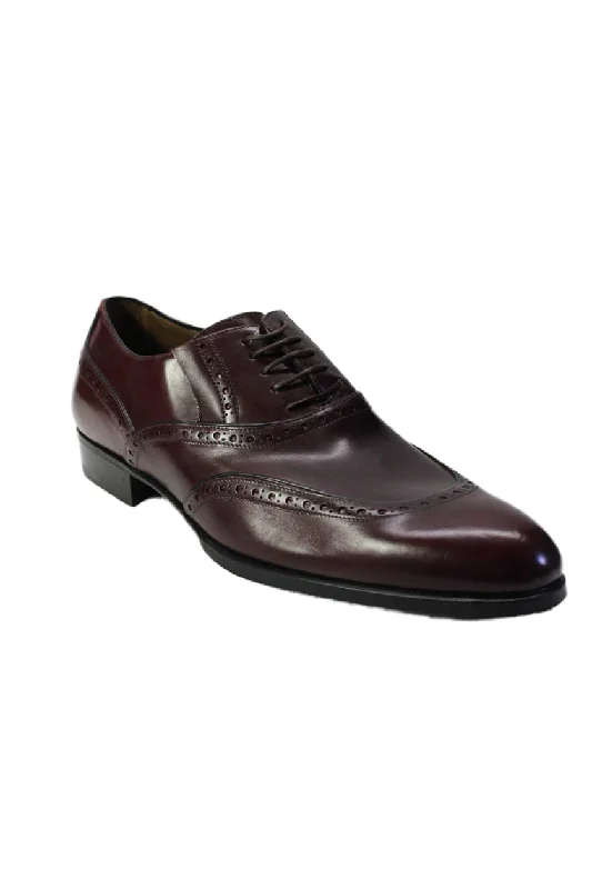Men's formal shoes with a rubber heel cap for durabilityTardini Mens Burgundy Genuine Cordovan Leather Brogue Oxford Shoes Men's formal shoes with a rubber heel cap for durabilityTardini Mens Burgundy Genuine Cordovan Leather Brogue Oxford Shoes