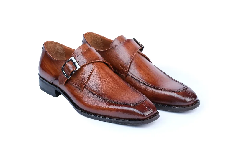 Men's formal shoes with a pointed toe for a stylish lookTremont Hand Painted Monk Strap Men's formal shoes with a pointed toe for a stylish lookTremont Hand Painted Monk Strap